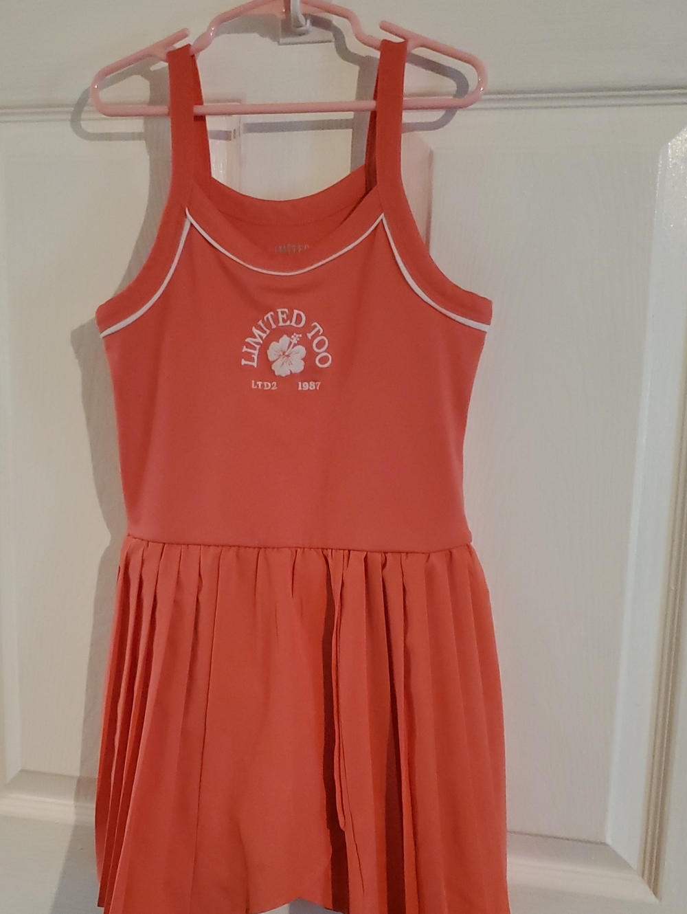 Limited Too Coral Tank Pleated Dress